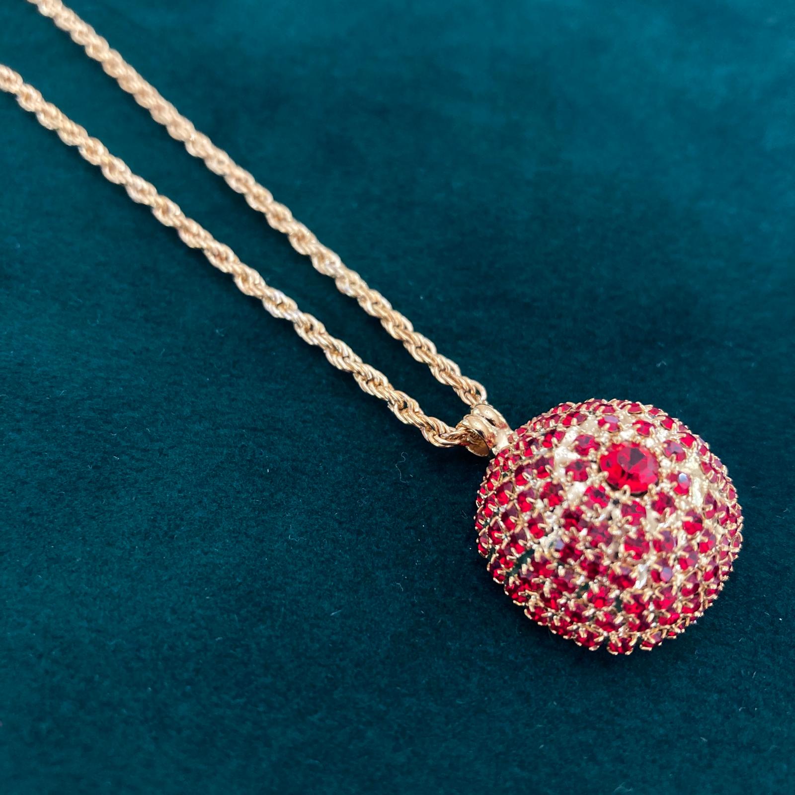 Red Swarovski Crystals Pendant