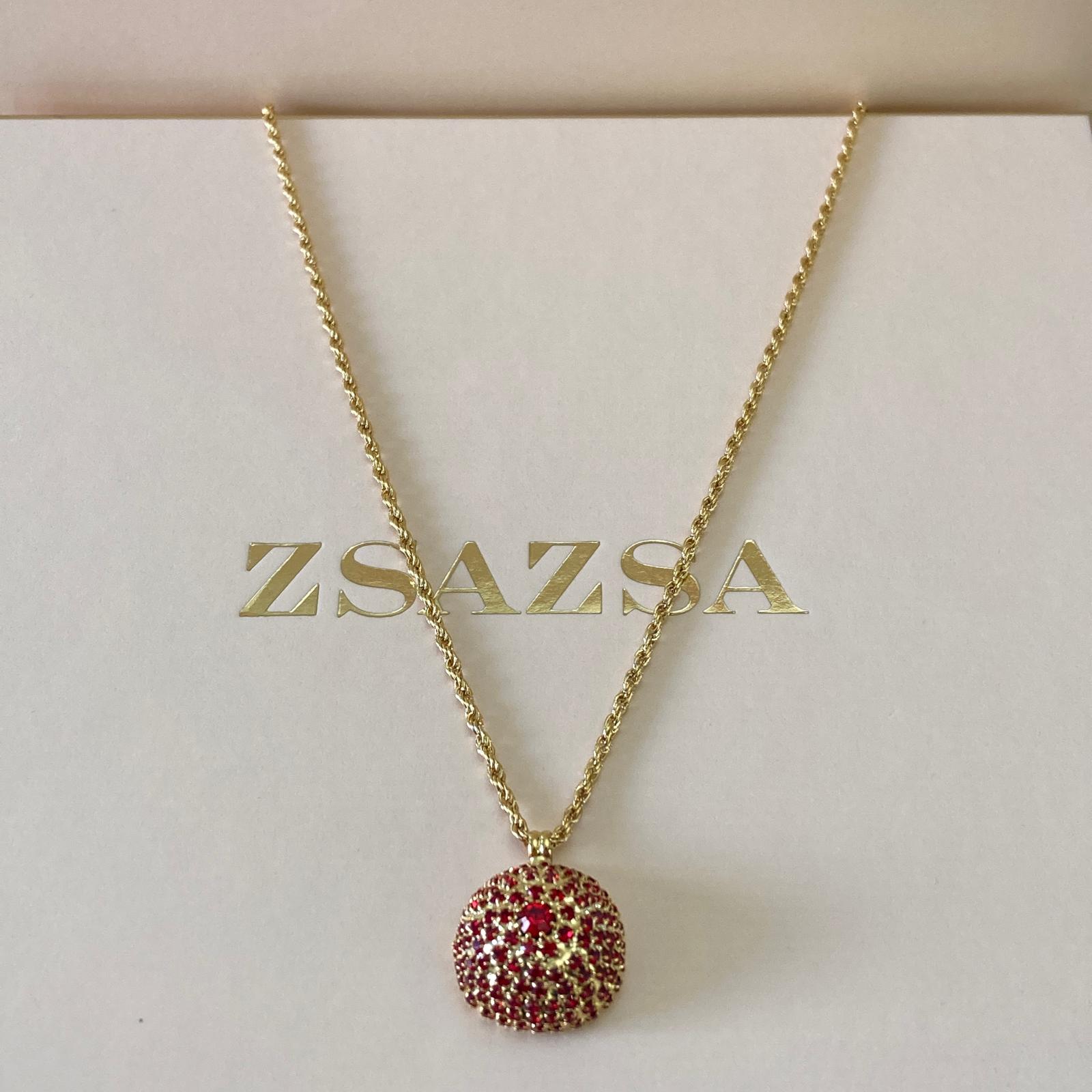 Red Swarovski Crystals Pendant