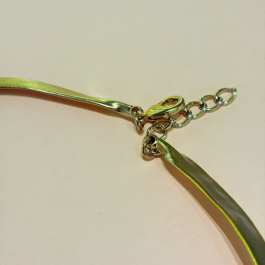 Handmade 3 Circle Dangling Strings Necklace | Gold Plated | ZsaZsa