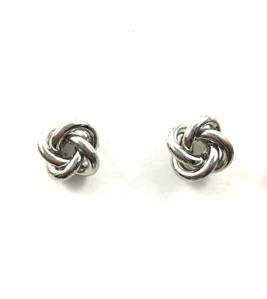 Silver Knotted Studs