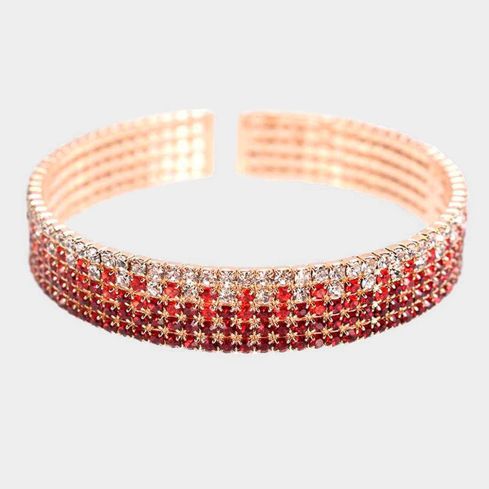 Rhinestone Crystal Cuff Evening Bracelet