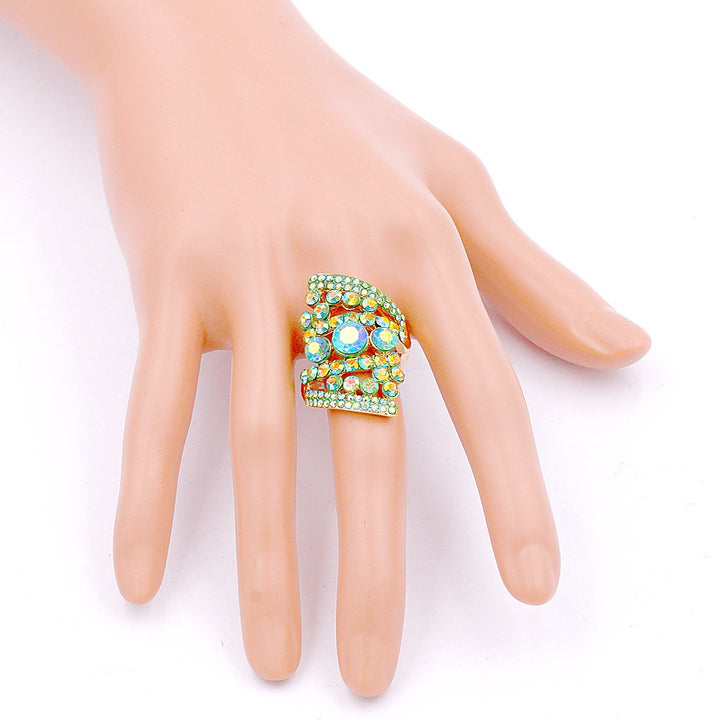 Bubble Stone Cluster Stretch Ring