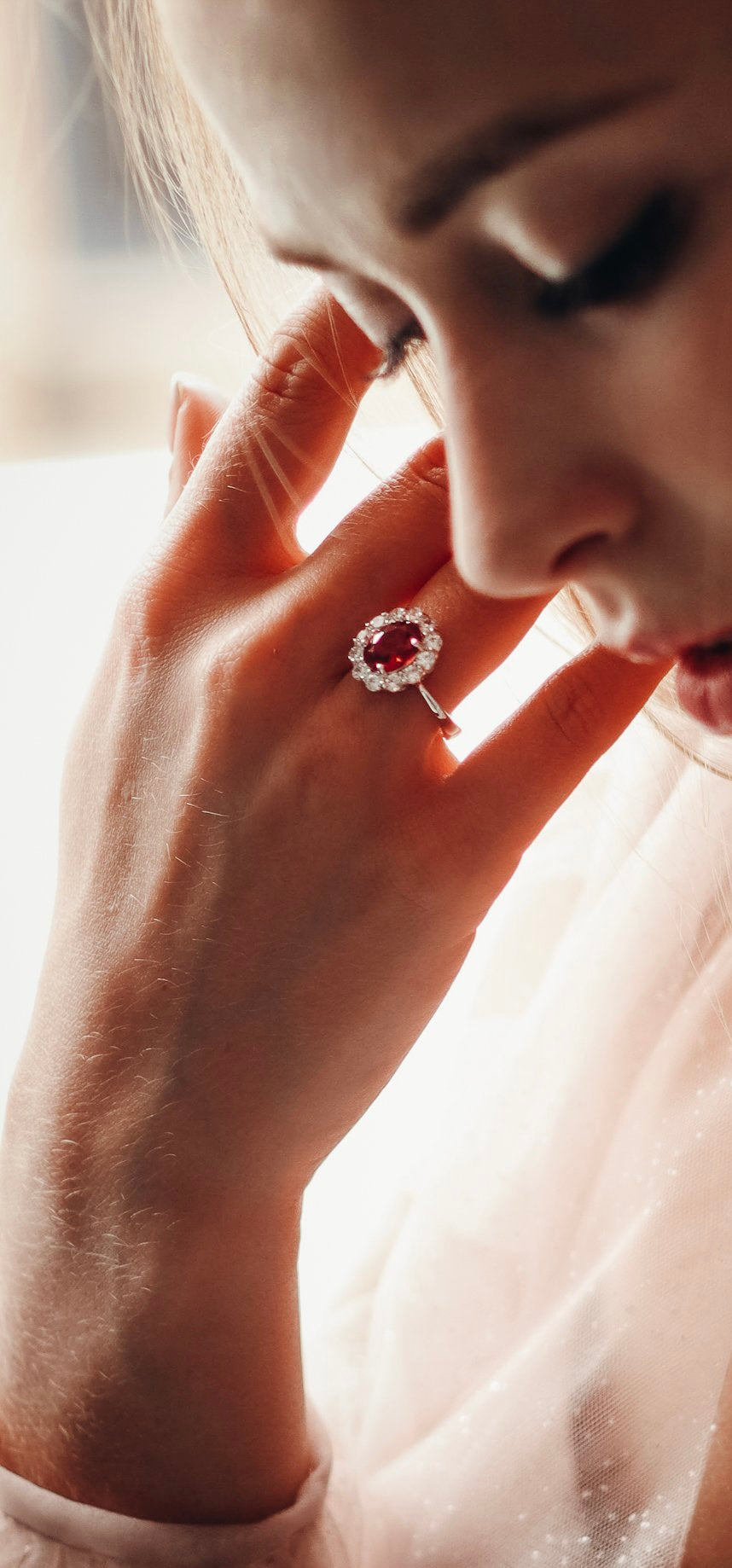 Magenta zircone set