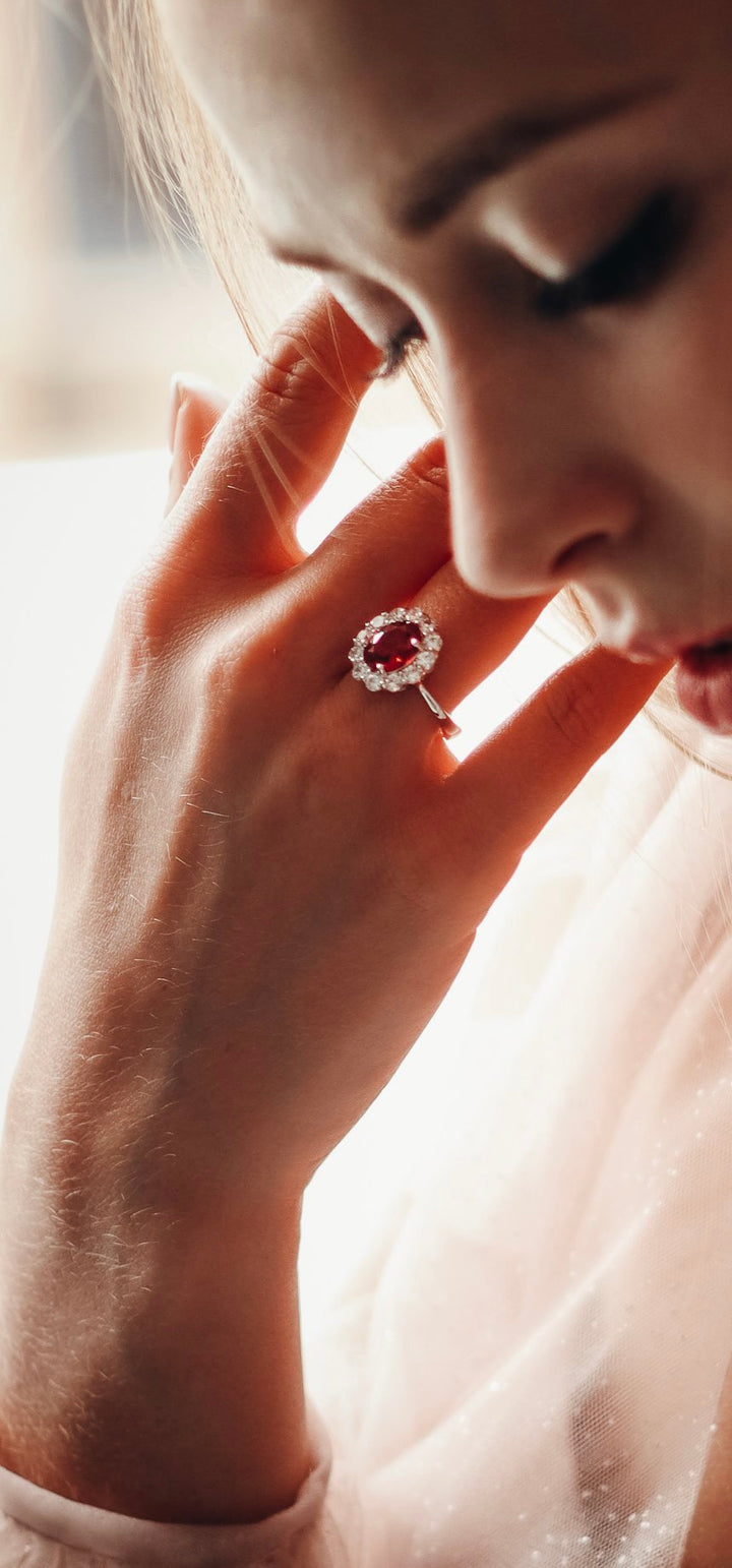 Magenta zircone set